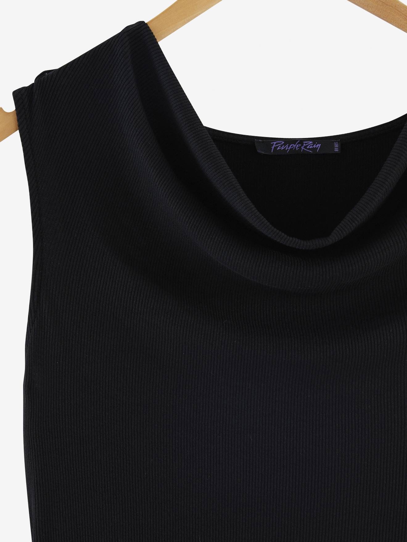 Robe de grossesse en maille côtelée noir