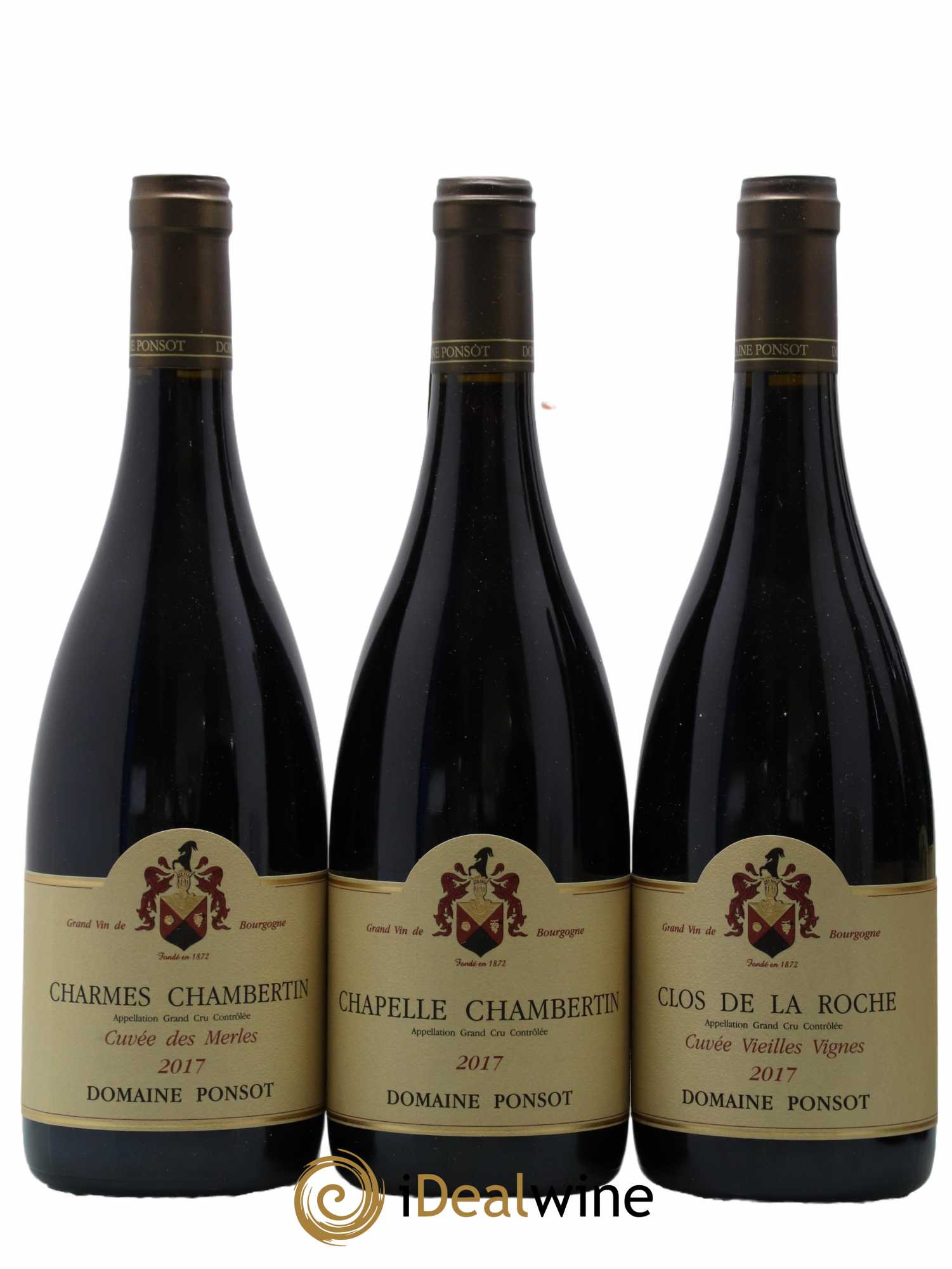 Assortiment Grands Crus Ponsot (Domaine) 2 Clos De La Roche Vieilles Vignes,1 Mazis Chambertin,2 Charmes Chambertin Cuvée Des Merles,1 Chapelle Chambertin,1 Echezeaux,1 Corton Bressandes,1 Chambertin,1 Clos Vougeot Cuvée Vieilles Vignes,1 Corton Cuvé