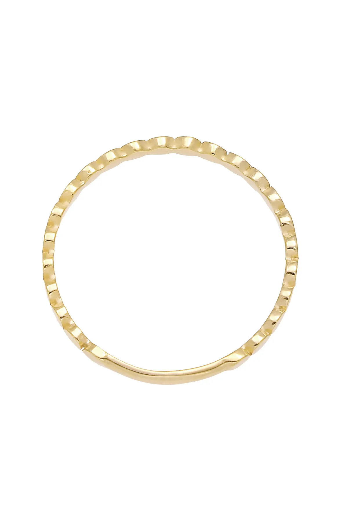 ELLI  Ring Plättchen Rund Stapelring Geo Basic 375 Gelbgold