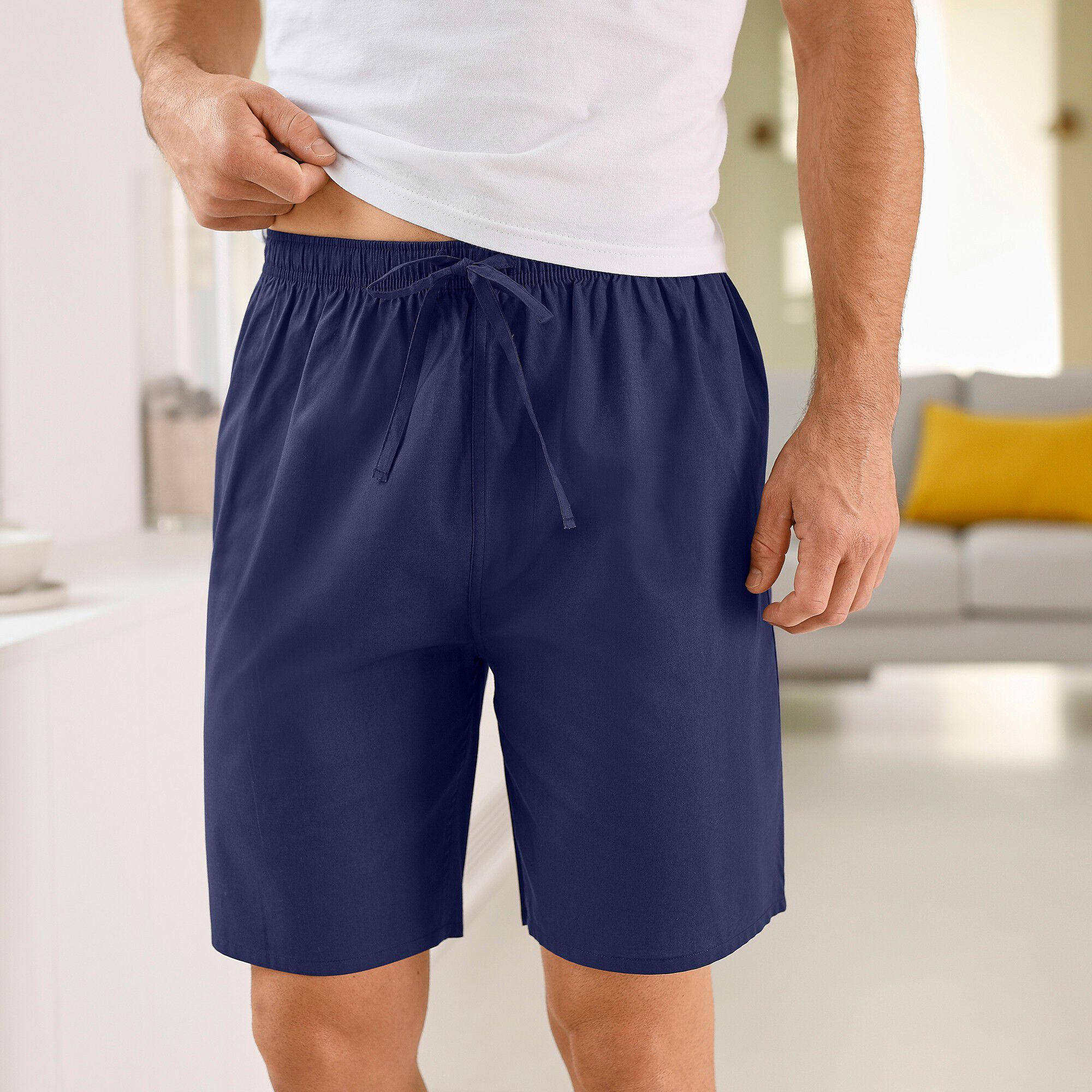 Short pyjama uni + carreaux