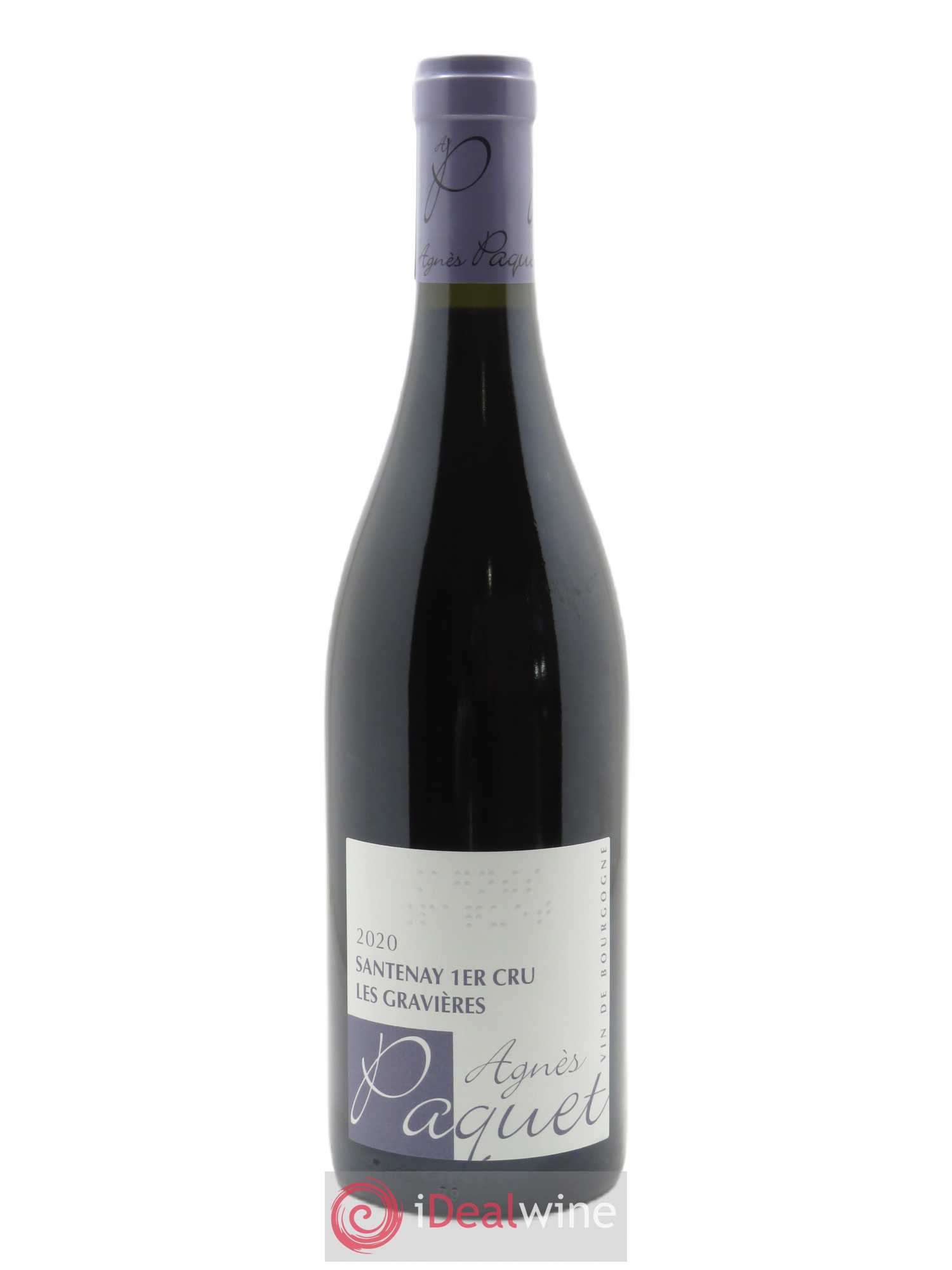 Santenay 1er Cru Les Gravières Agnès Paquet (Domaine)  2020 - Lot de 1 Bouteille
