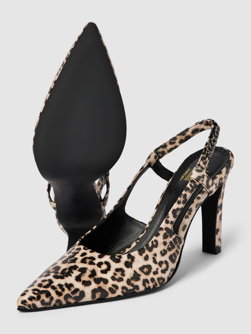 Pumps aus echtem Leder in camel