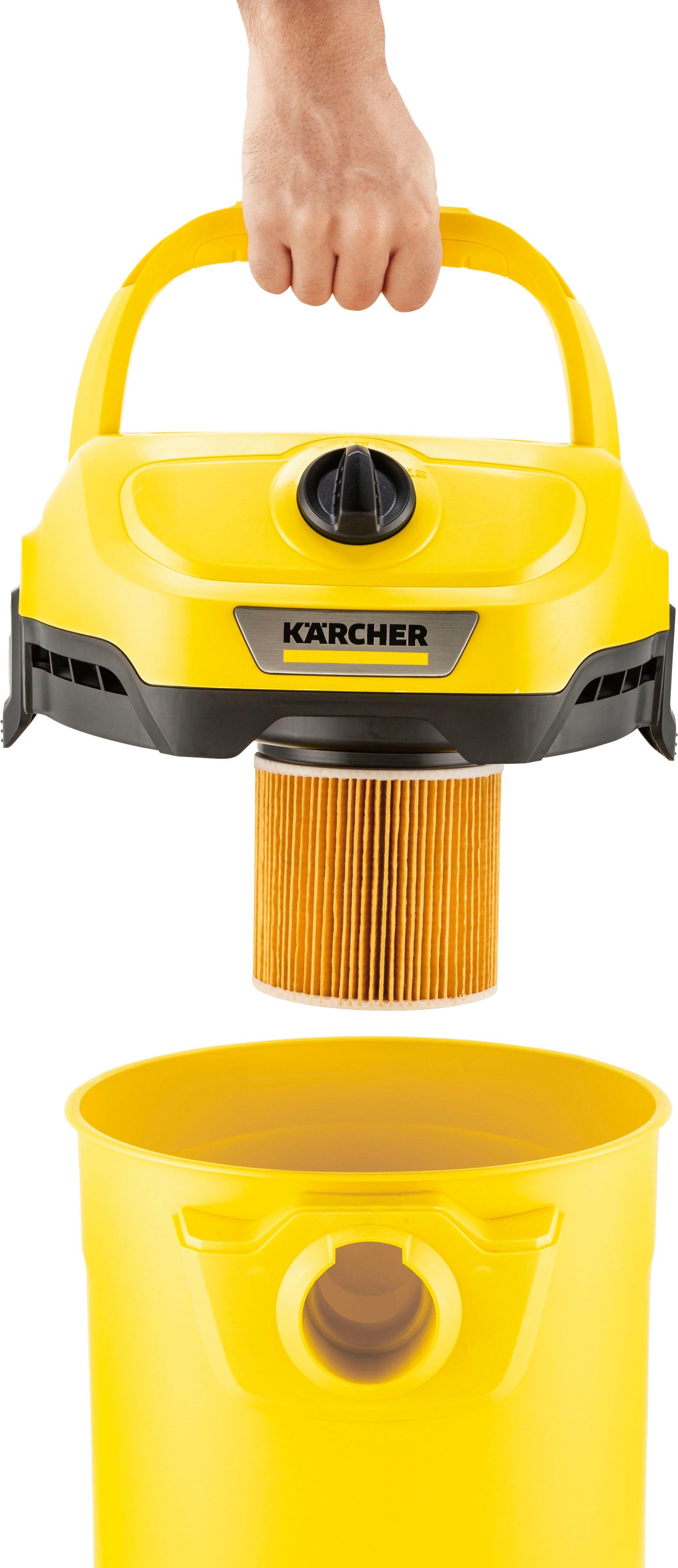 KÄRCHER Nass-Trocken-Sauger WD 2 Plus V-12/4/18/C, 1000 W, mit Beutel, mit Blasfunktion