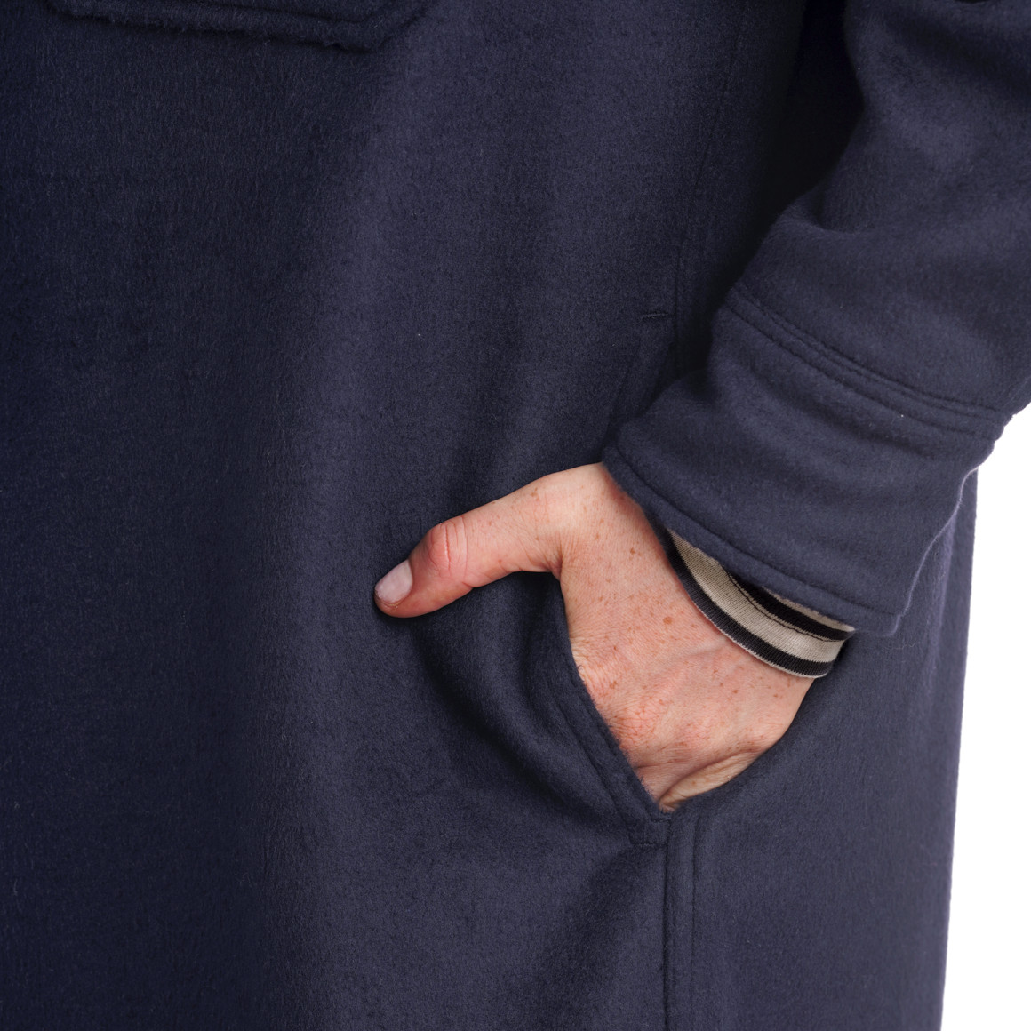Damen Hemdjacke lang geschnitten