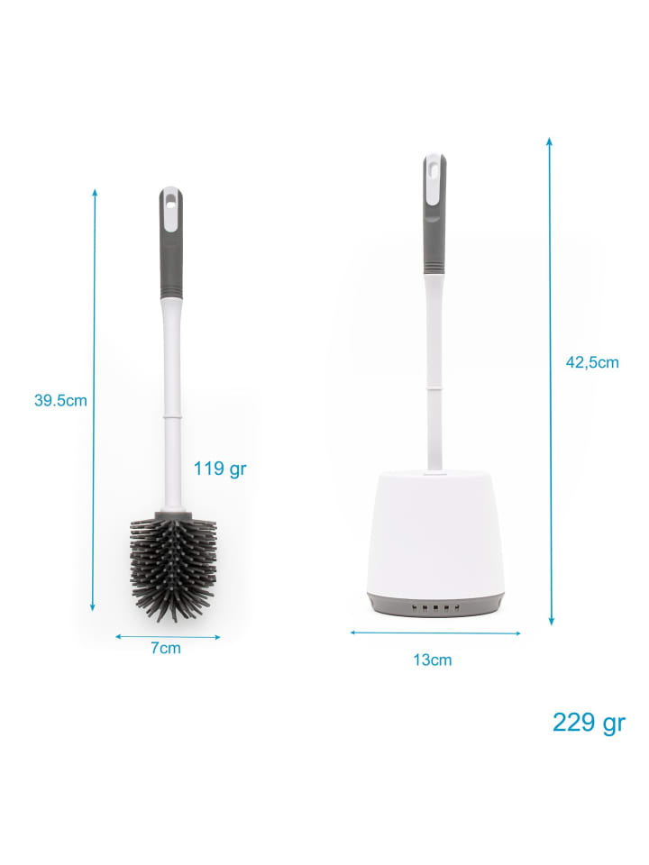 Intirilife Silikon Toilettenbürste in Weiß-Grau günstig kaufen onesize