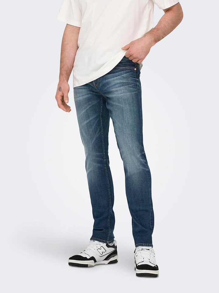 ONLY & SONS Jeans - Slim fit - in Dunkelblau günstig kaufen