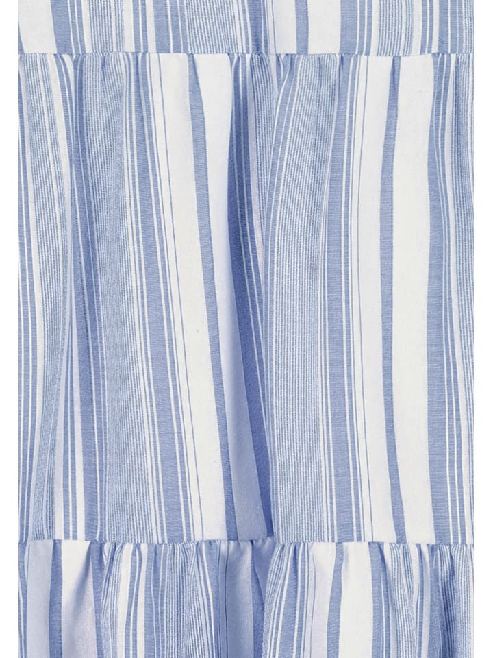 Fresh Made Kleid in Hellblau/ Weiß günstig kaufen