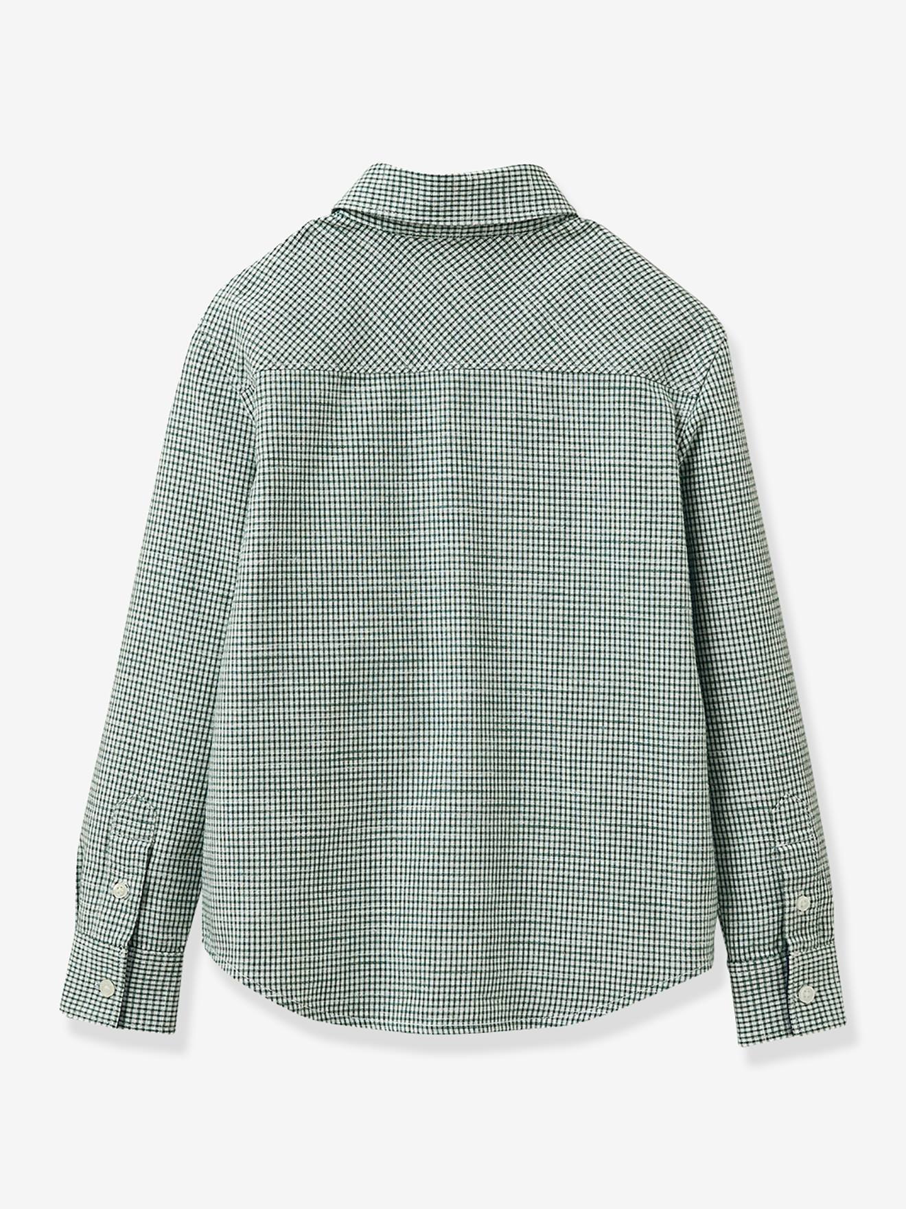 Chemise garçon vichy CYRILLUS carreaux vert