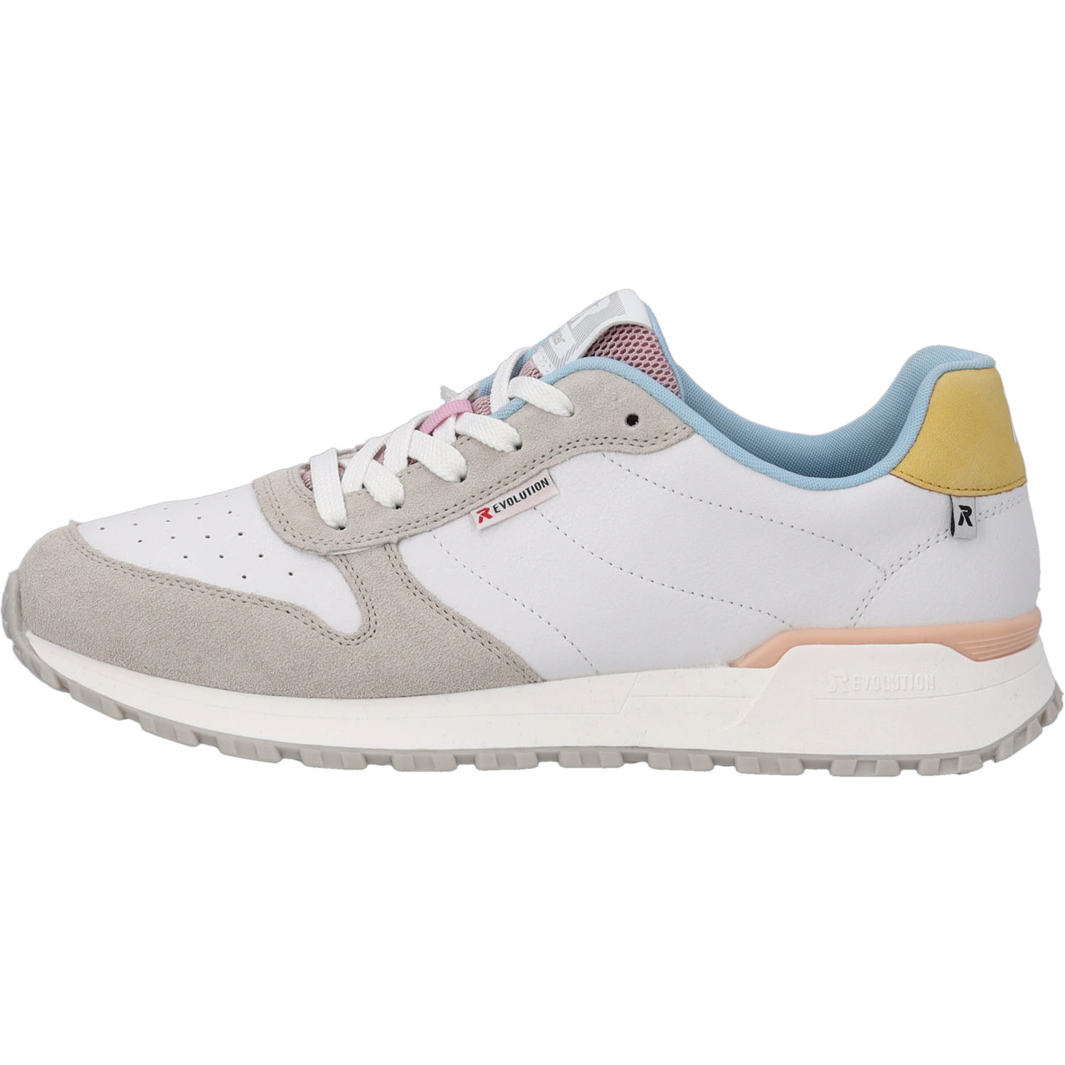 Rieker W0600, Schnürschuhe, Damen, quarz/weiss/sun/lavender/weiss