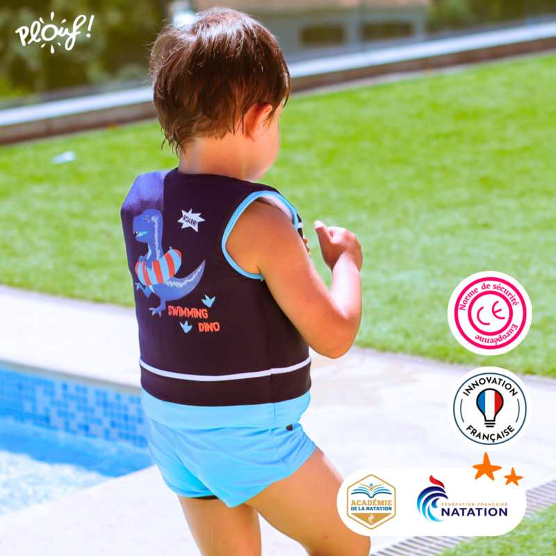 Maillot de bain flottant : Dino Bleu
