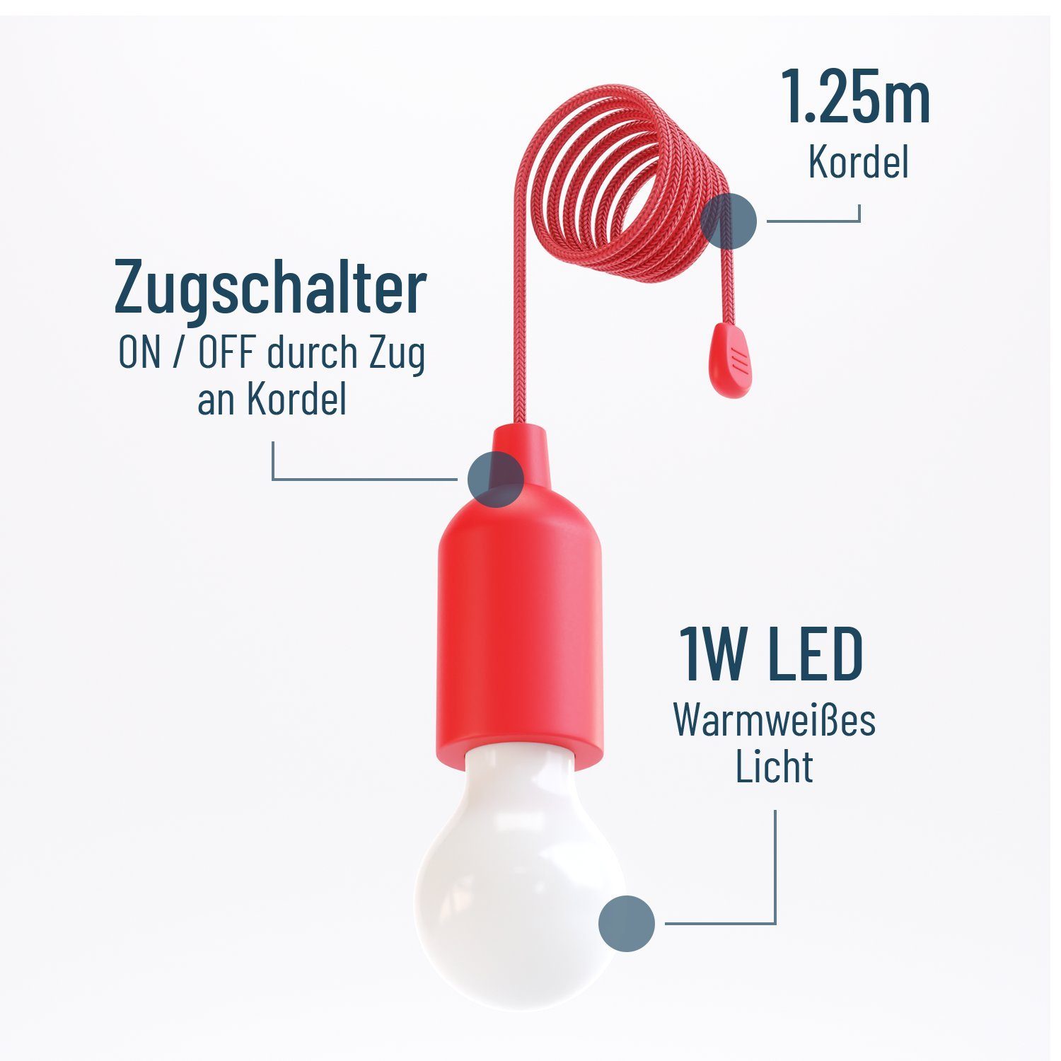 greate. LED Taschenlampe LED Lampe batteriebetrieben 1W - kabellose Zelt Leuchte, Camping Licht (1-St)