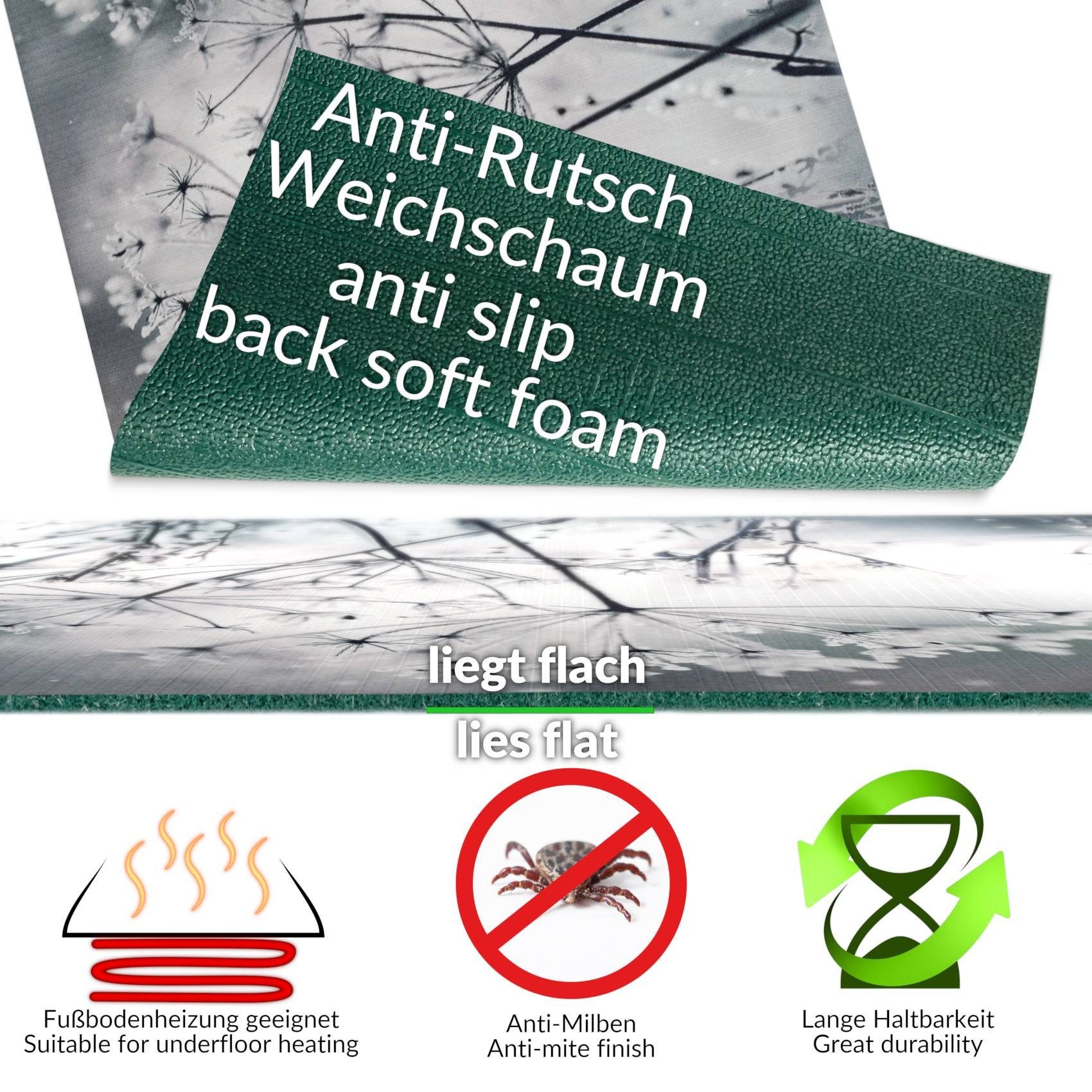 Küchenläufer Läufer Küchenläufer Flurläufer Teppichläufer Textil SPRINTY Winter, ANRO, Rechteckig, Höhe: 3 mm, Textil