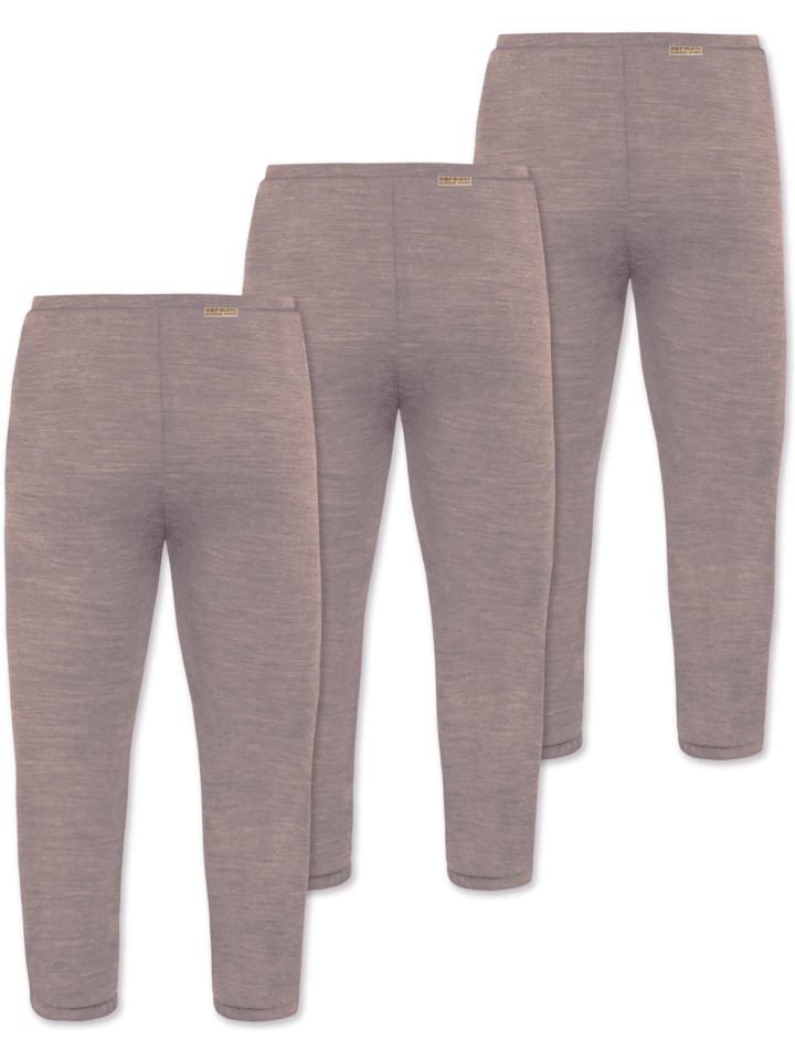 Normani Outdoor Sports 3er Pack Baby Merino Hose mit Füßen in Rosa günstig kaufen