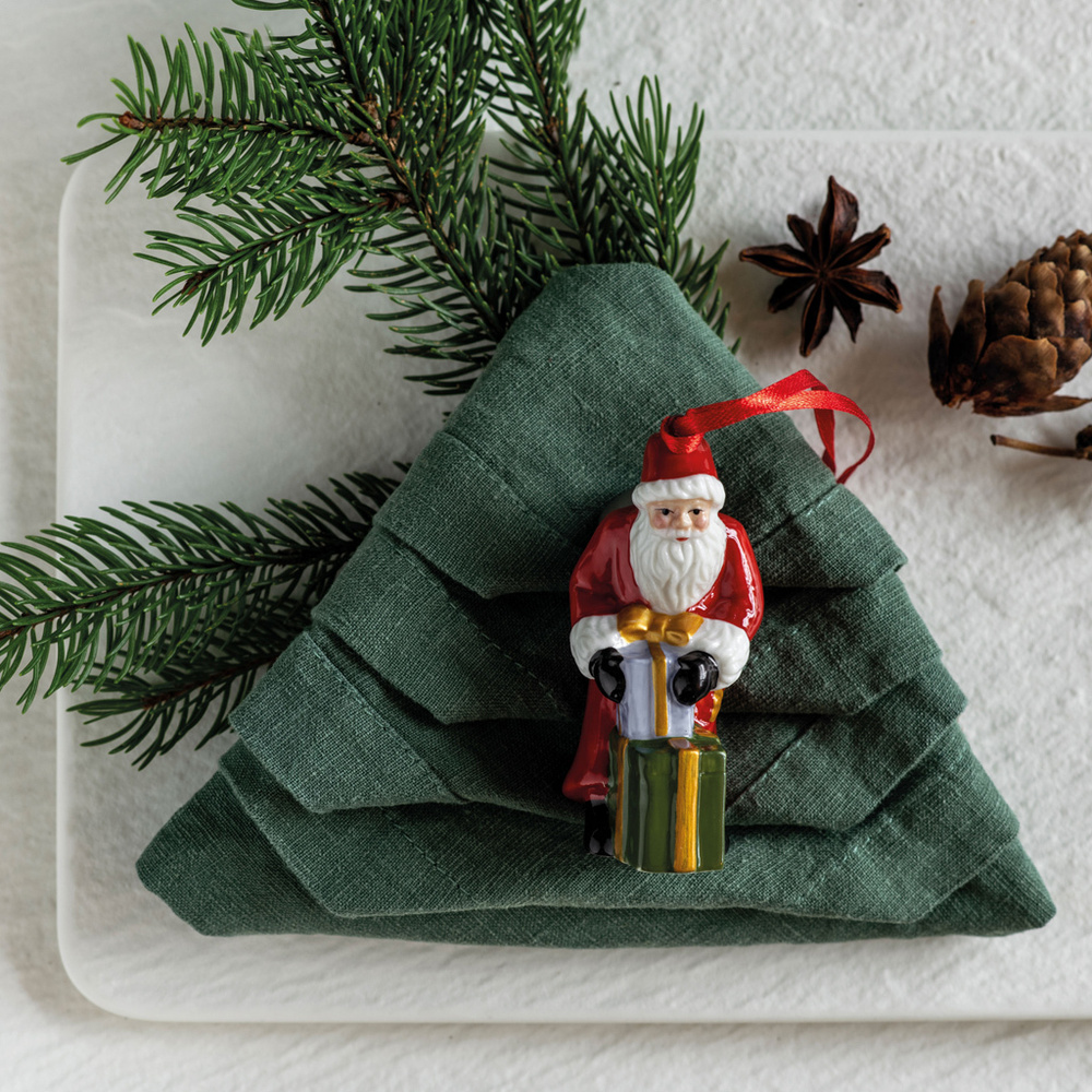 Villeroy & Boch Ornements Père Noël, ensemble 3p. Nostalgic Ornaments Décoration