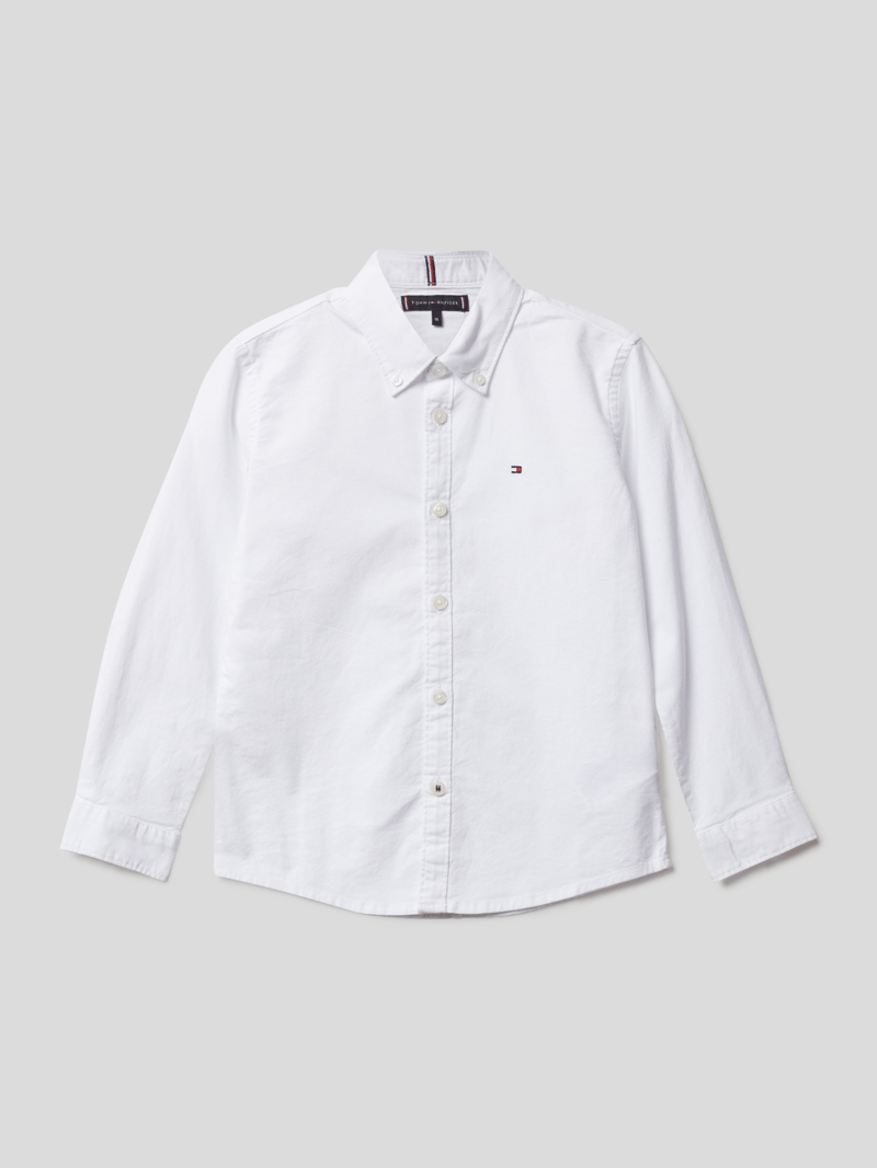 Hemd mit Button-Down-Kragen in weiß