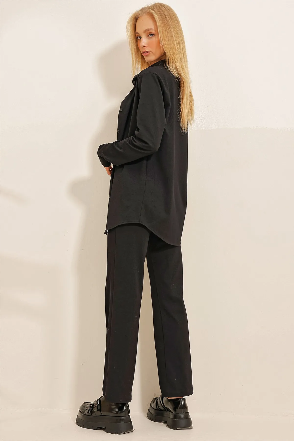 Trend Alaçatı Stili  Zweiteiler - Schwarz - Regular Fit