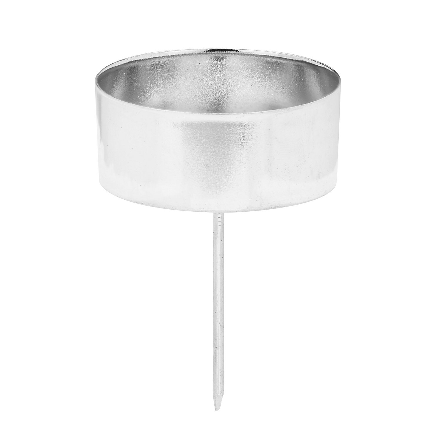 Teelichthalter, silber, 4 cm Ø, 4 Stück