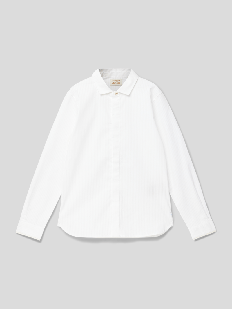 Slim Fit Hemd mit Streifenmuster in offwhite
