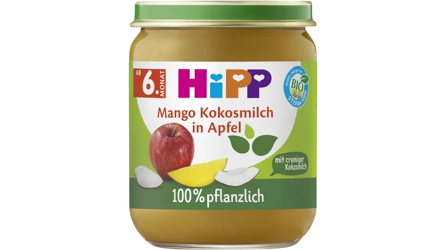 HiPP 100% pflanzlich: Mango Kokosmilch in Apfel 160 g