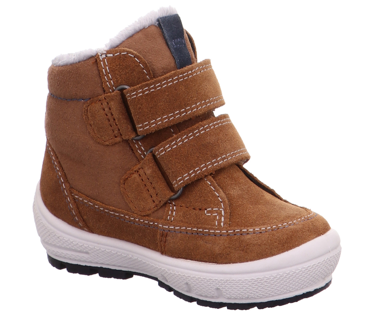 GROOVY - Braun/Blau Boots mit Klettverschluss