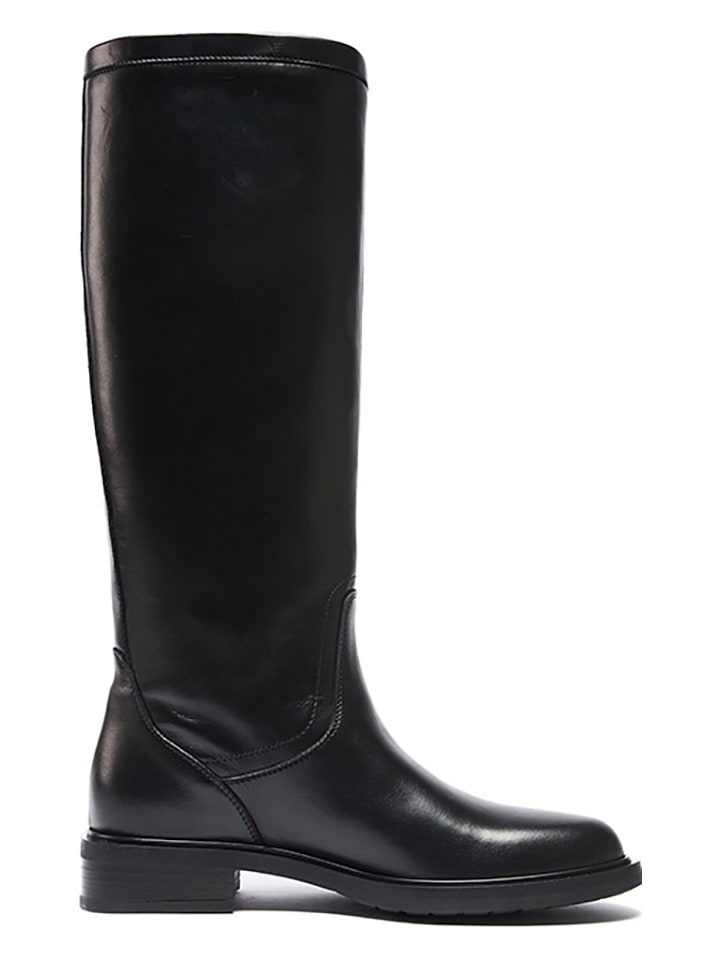 British Passport Leder-Stiefel in Schwarz günstig kaufen