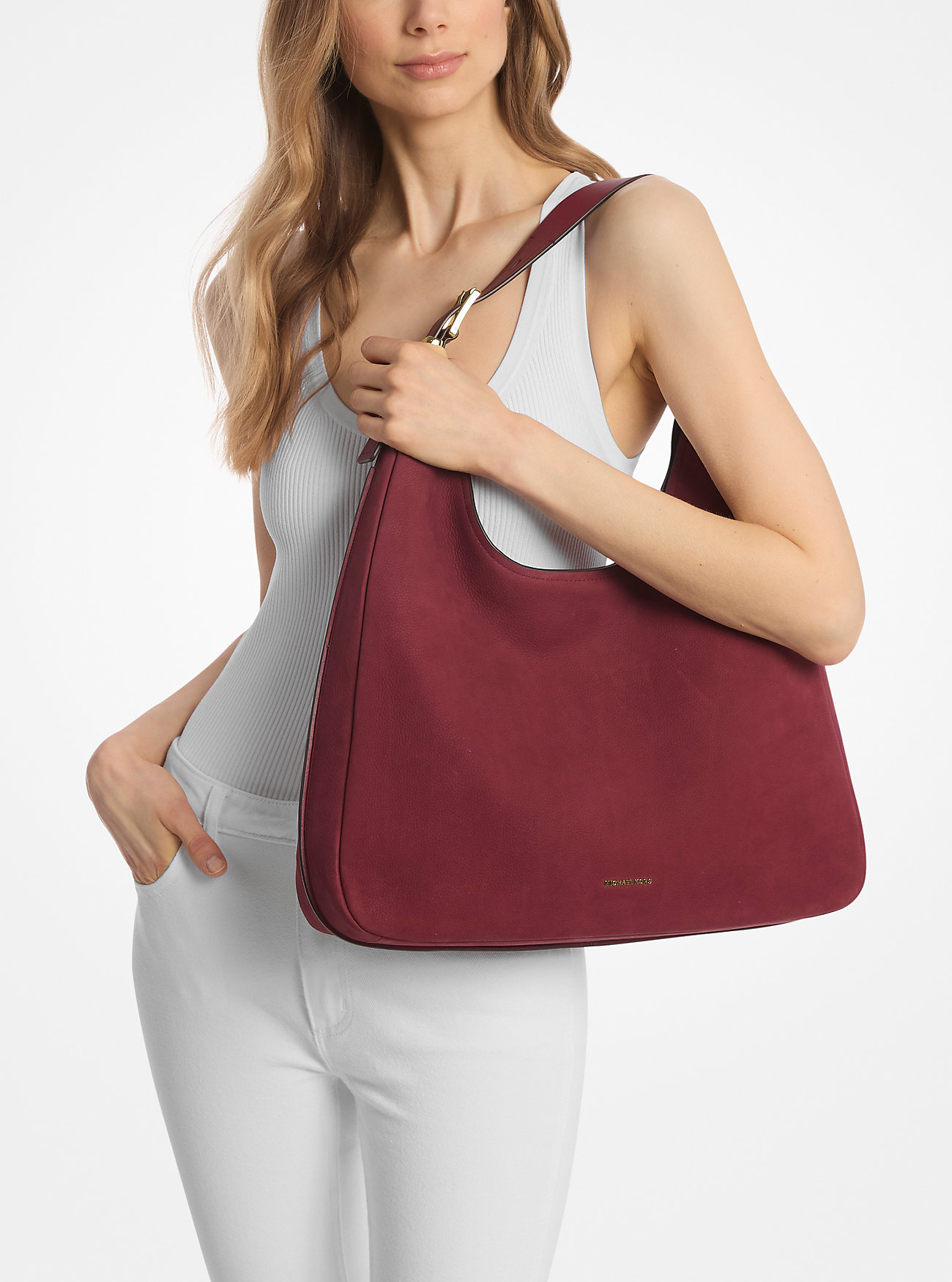 Nolita Stor Nubuck Hobo Skulderveske - MULBERRY
