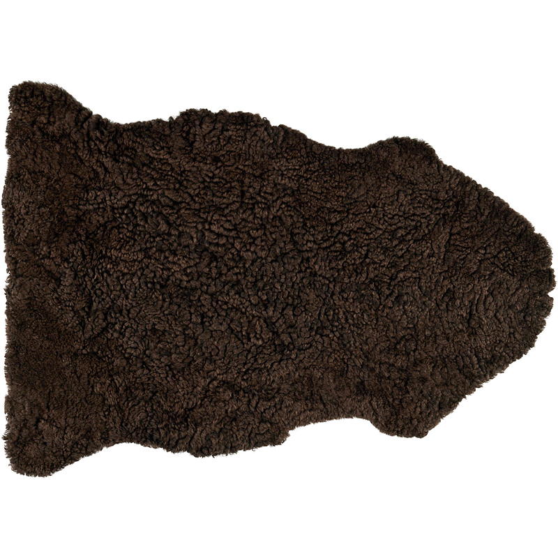 Home Lammeskinn 85 cm krølle mørk brun