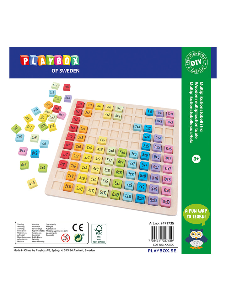 Playbox Multiplikationstabelle - ab 3 Jahren günstig kaufen onesize