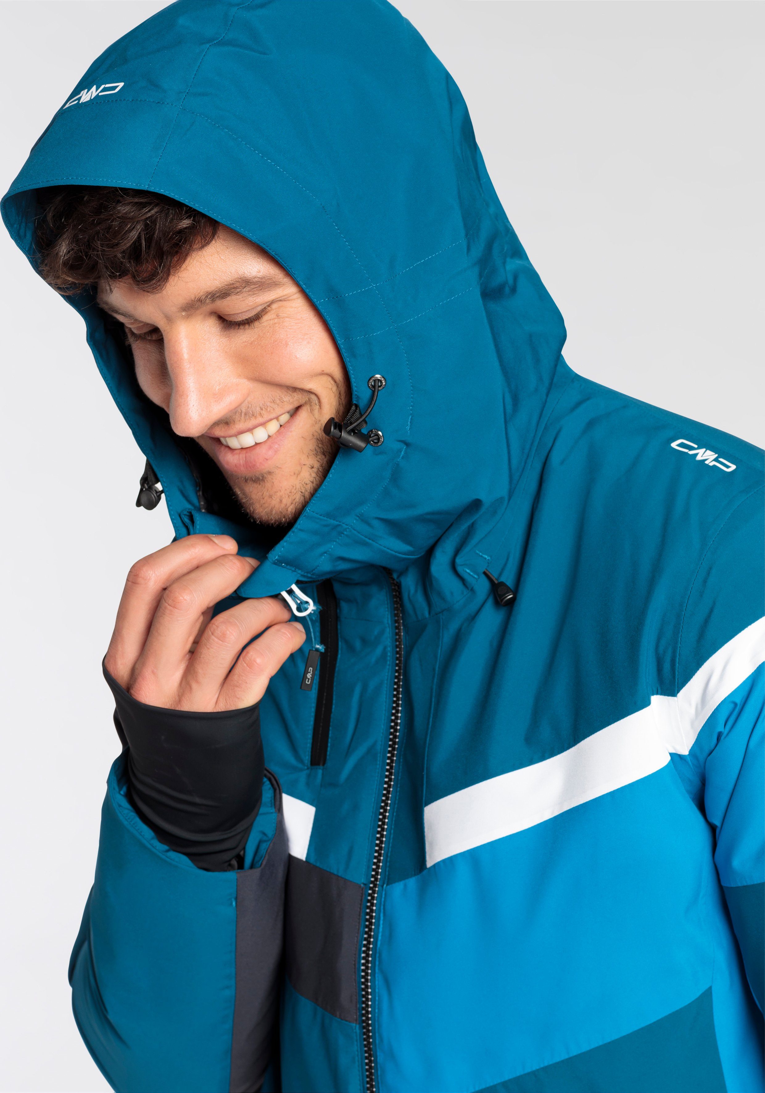 CMP Skijacke 33W0827-L931 MAN JACKET FIX HOOD PETROL