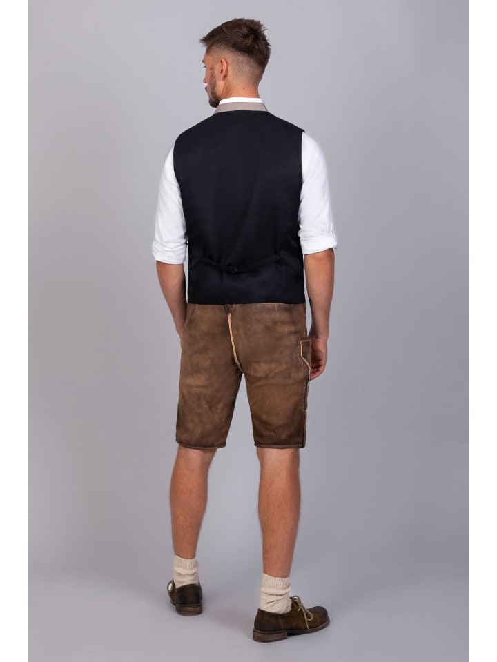 Edelnice Kurze Hirschlederhose Franz sämisch in dunkelbraun günstig kaufen