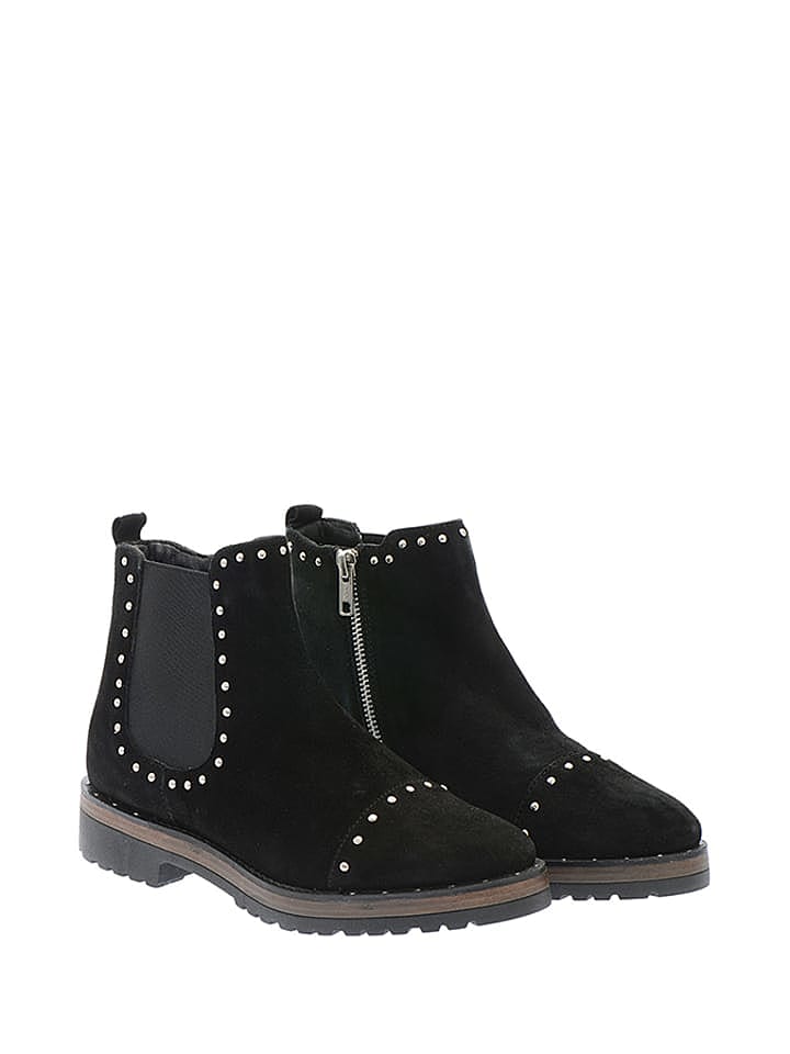 Pazolini Leder-Chelsea-Boots in Schwarz günstig kaufen 36
