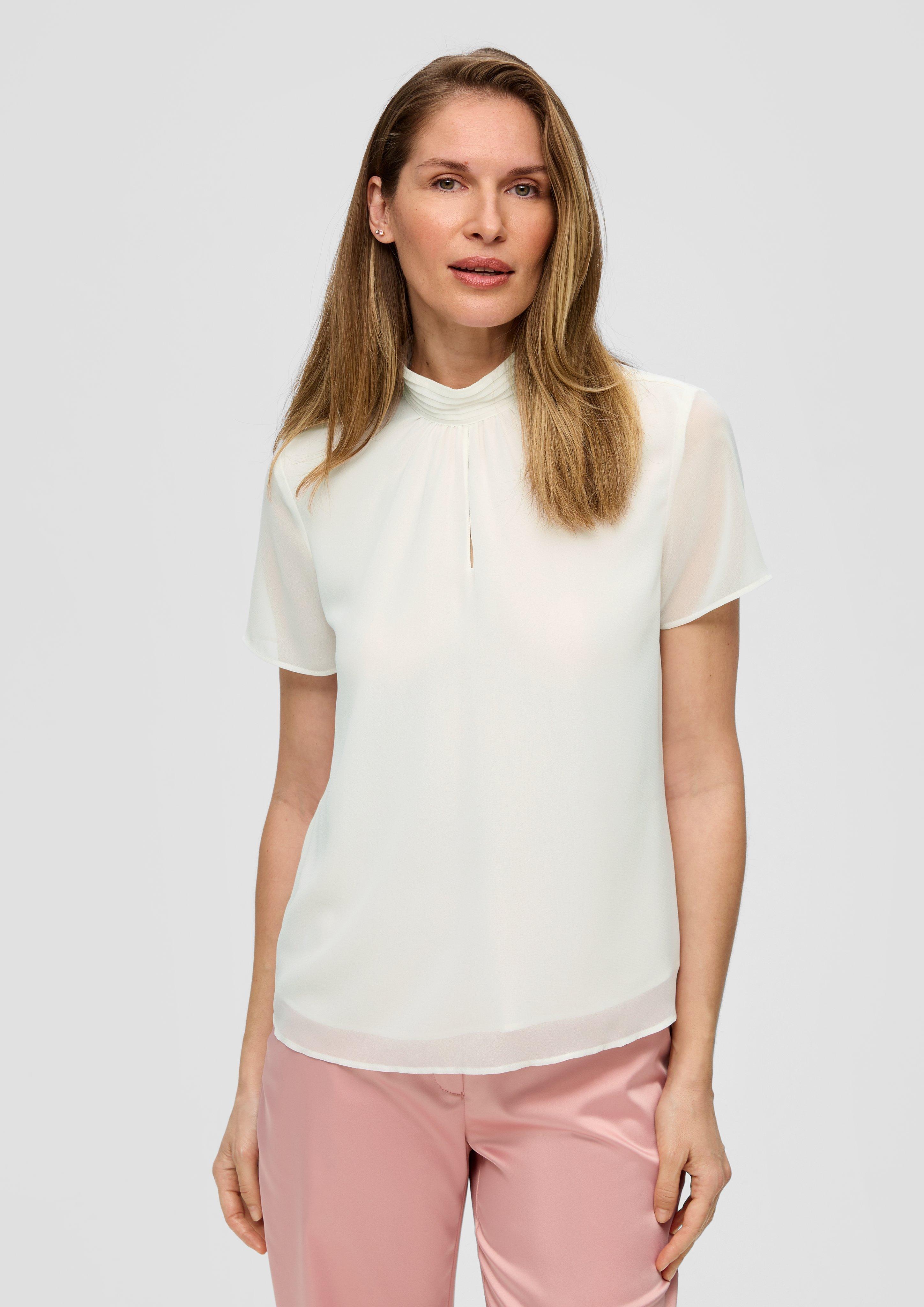 Hochgeschlossene Chiffonbluse  2145069-0200