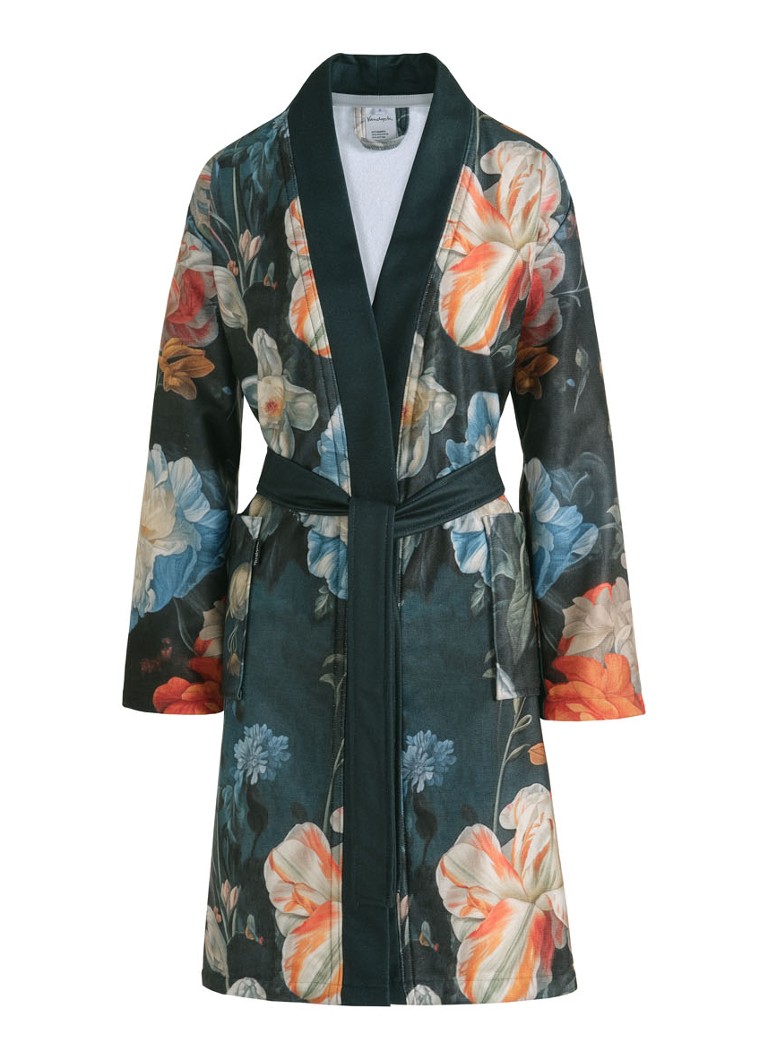 Vandyck Vivian bathrobe with floral print