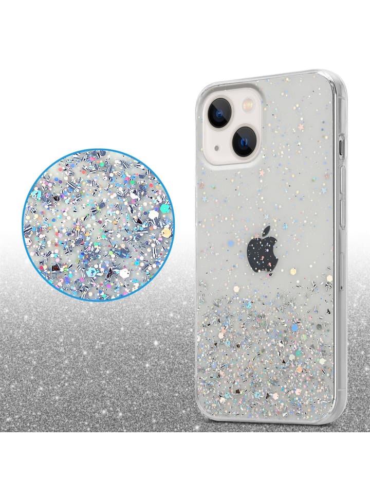 cadorabo Hülle für Apple iPhone 13 Glitter in Transparent mit Glitter günstig kaufen onesize