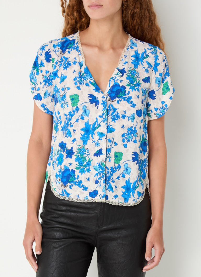 Zadig&Voltaire Tiffiny crepe blouse with floral print
