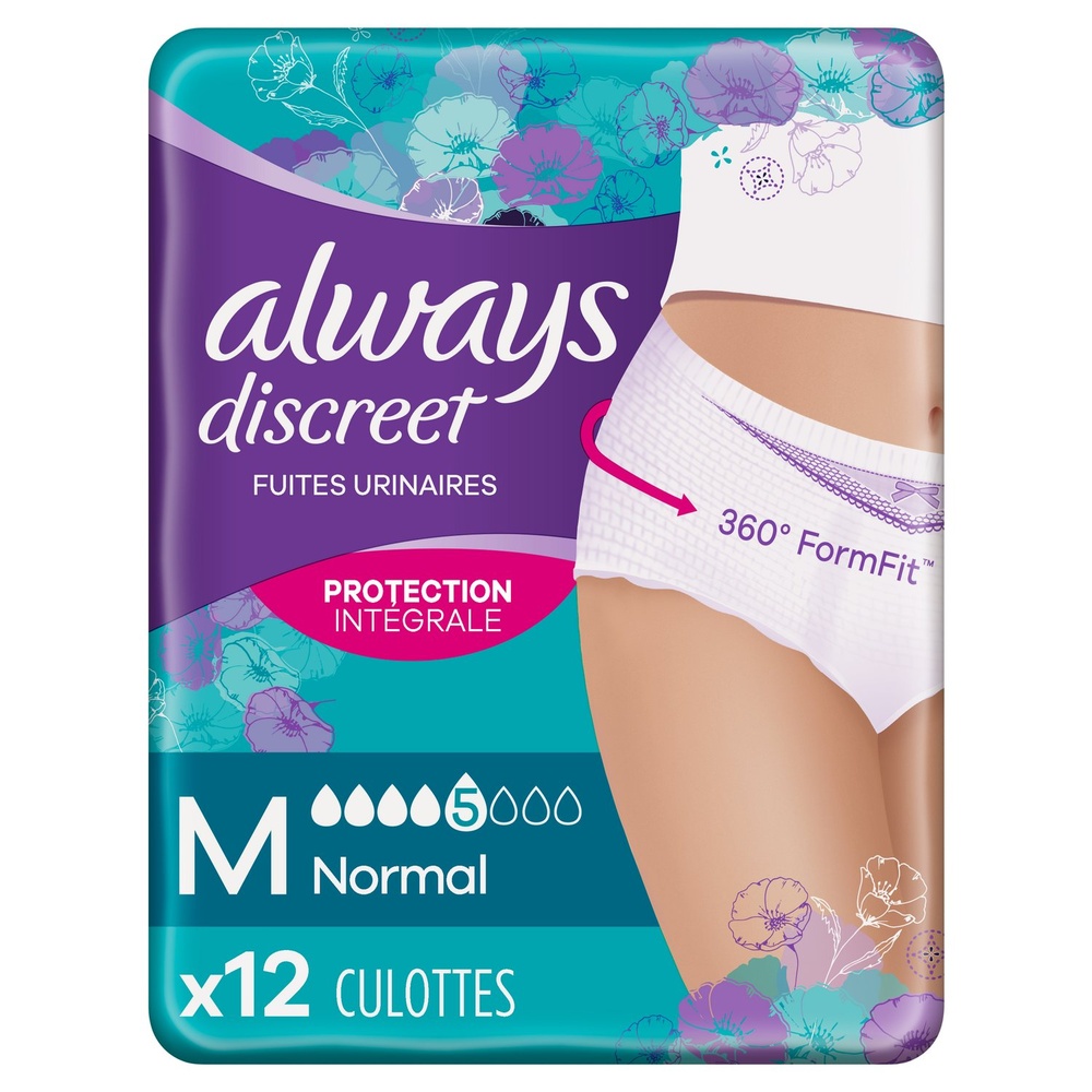 always Always Discreet Normal Culotte Incontinence M Culottes Pour Fuites Urinaires