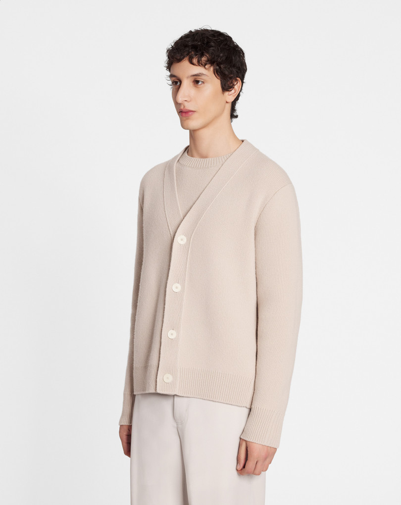 CARDIGAN EN LAINE ET CACHEMIRE