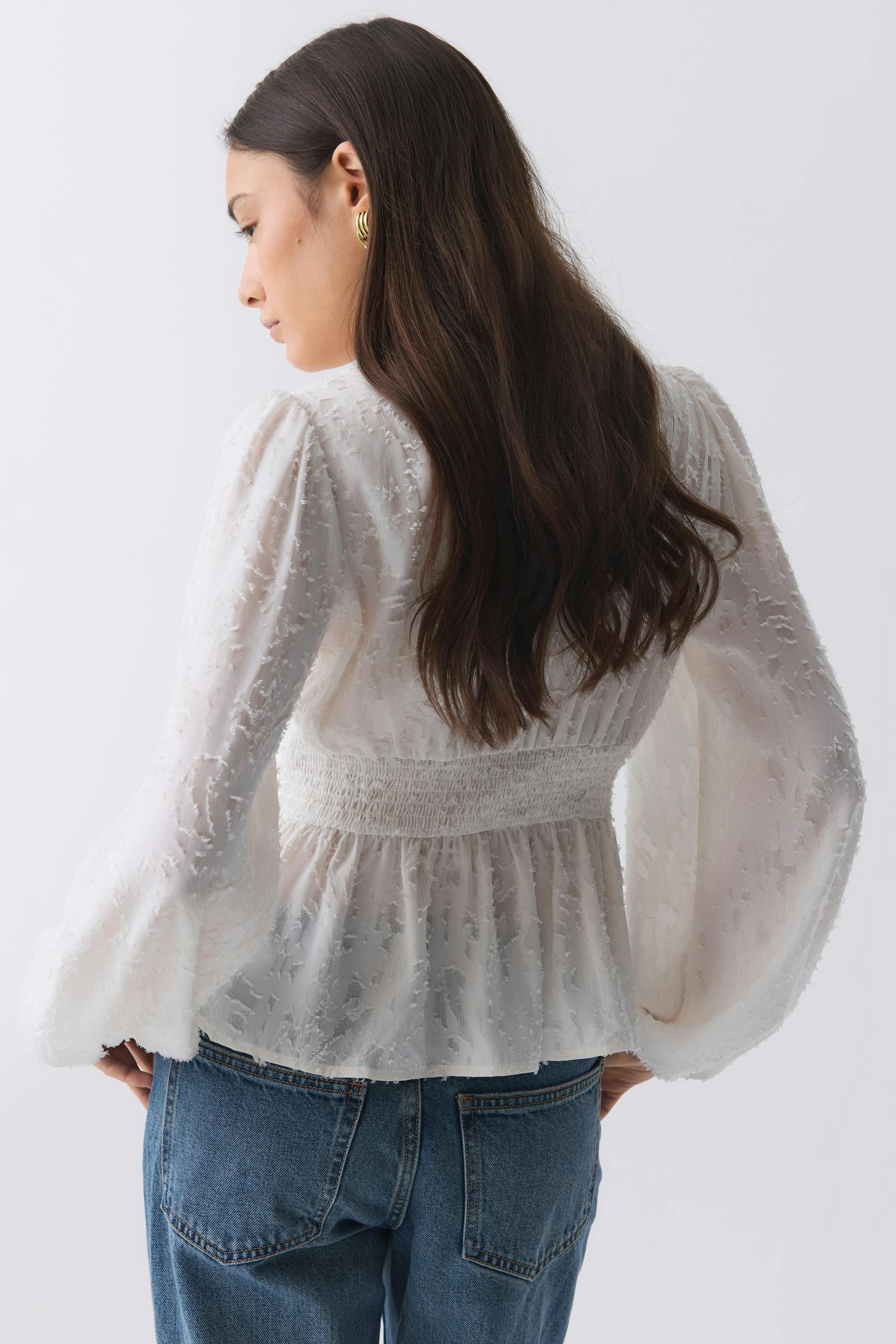 V-neck blouse