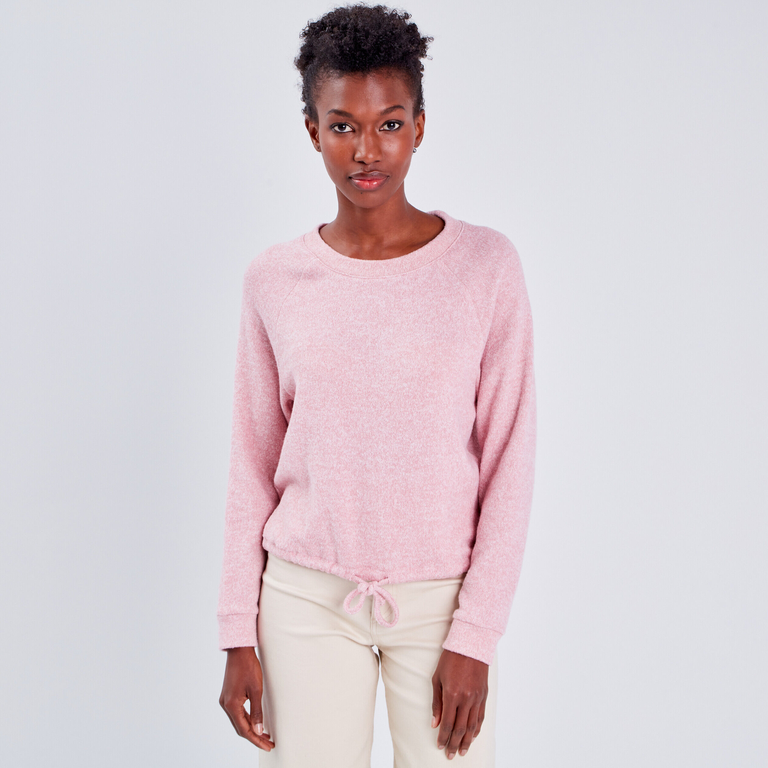 Sweat manches longues rose femme | Cache Cache