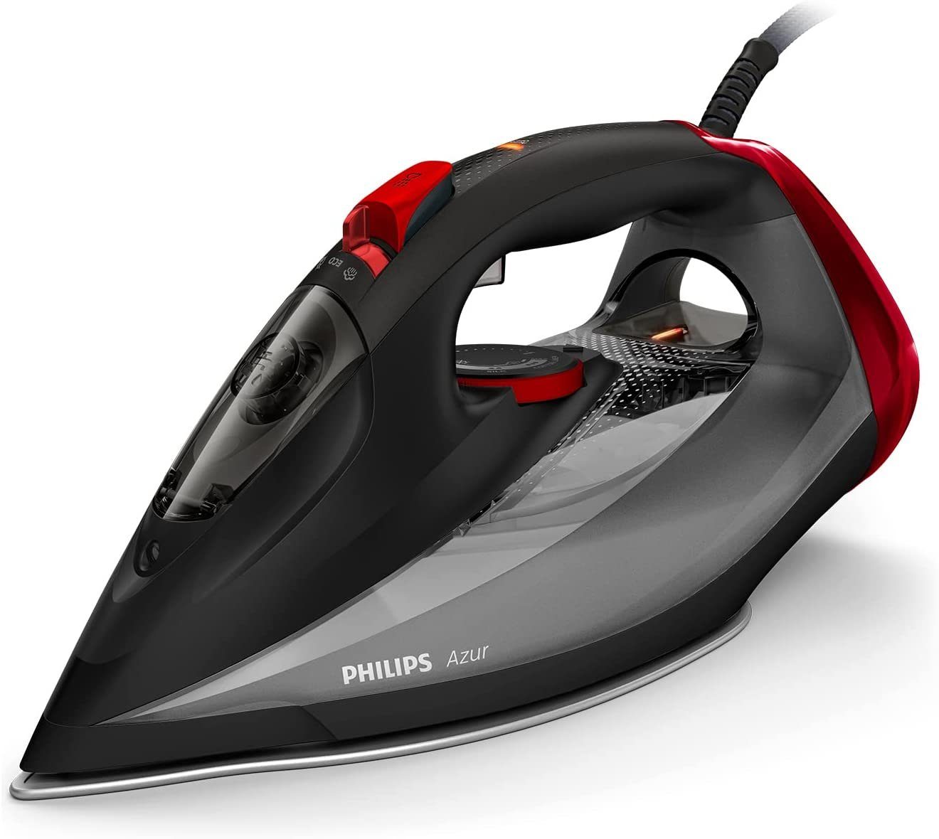 Philips Dampfbügeleisen Azur Dampfbügeleisen 2600 W SteamGlide Advanced Bügelsohle, schwarz