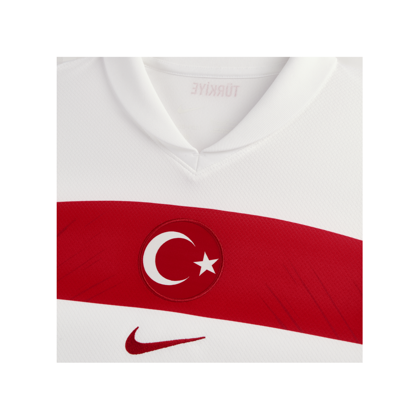 Nike Türkei Trikot Home EM 2024 Kids Weiss Rot Rot F100
