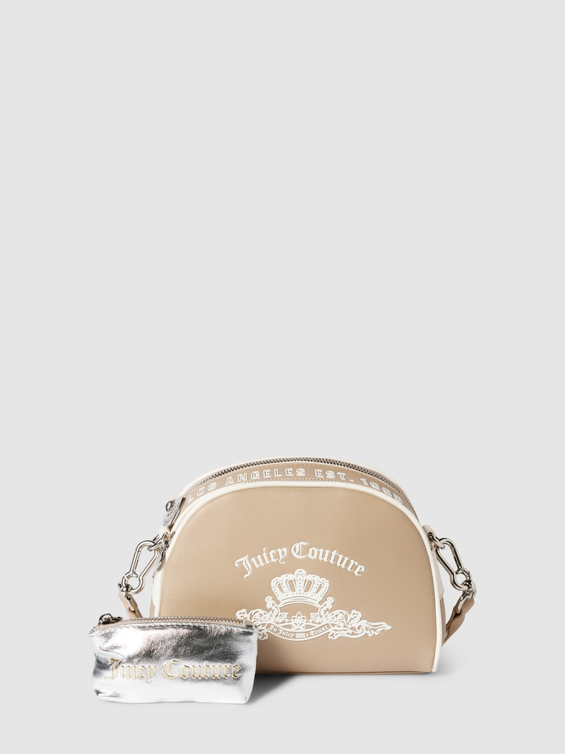 Handtasche mit Label-Detail Modell 'HEATHER' in sand