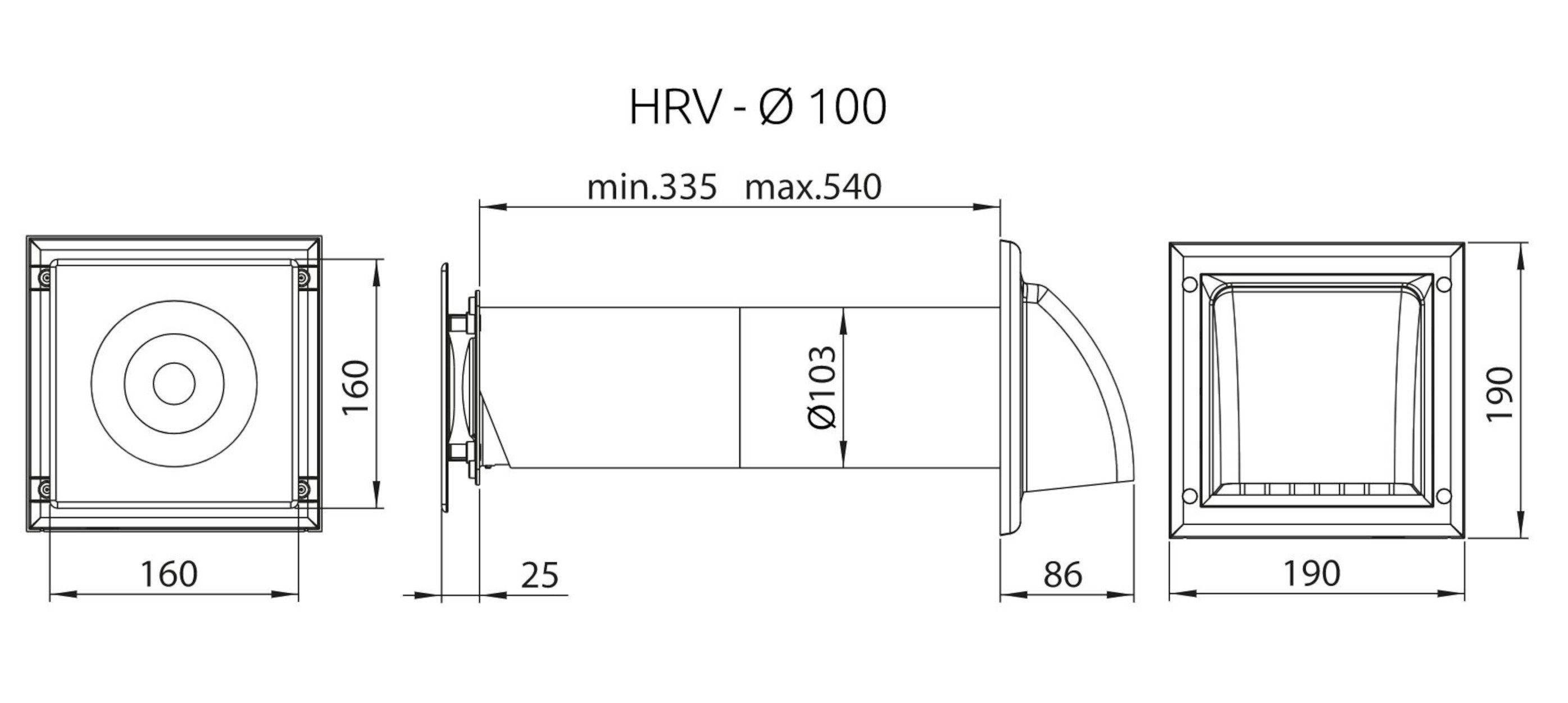 Awenta Wandventilator HRV100P