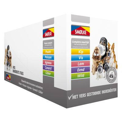 20 x 395 g Smølke Hundefutter gedämpfter Mix zum Sonderpreis!