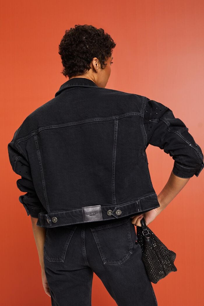 Jeansjacke mit Strass