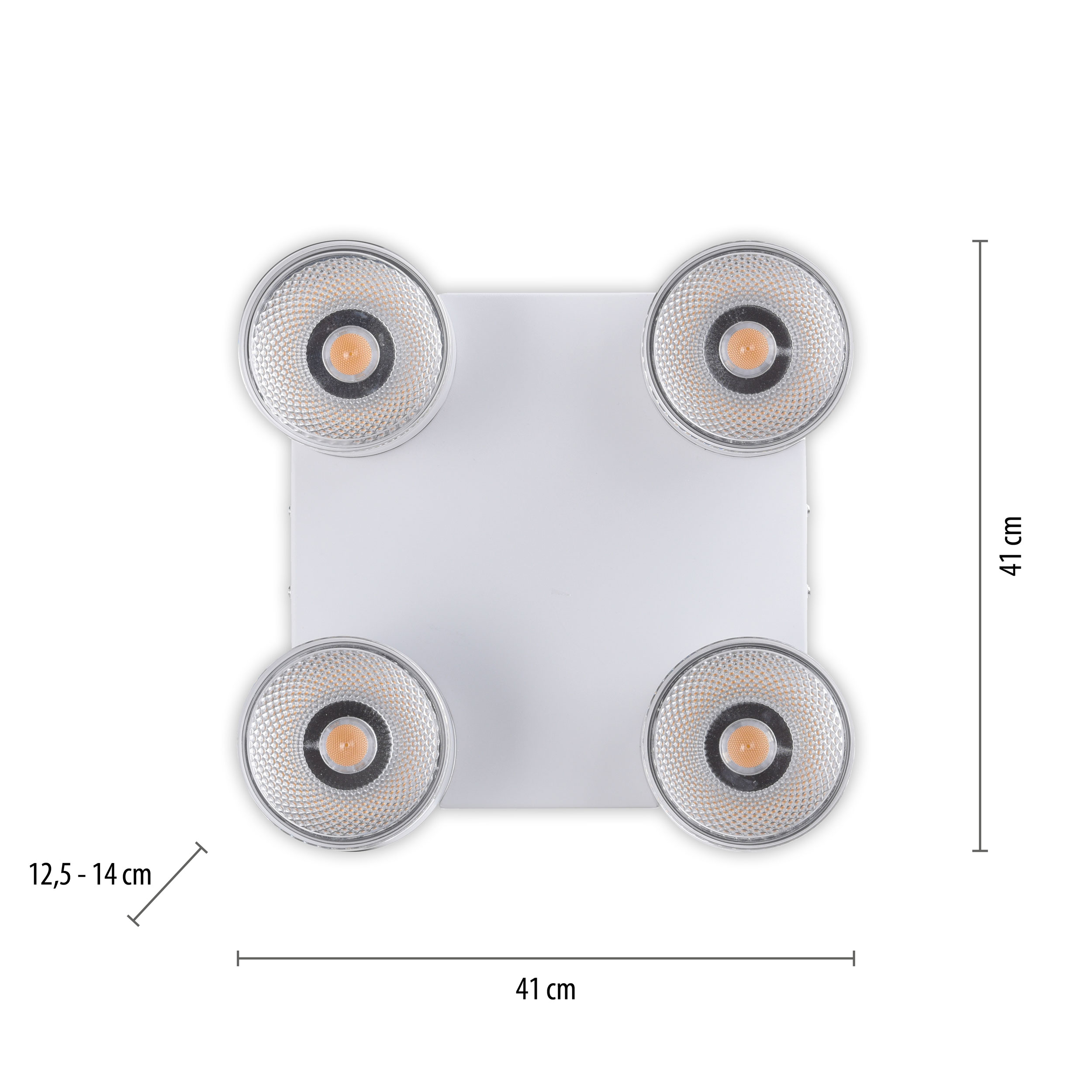 PURELED-Deckenleuchte 4flg