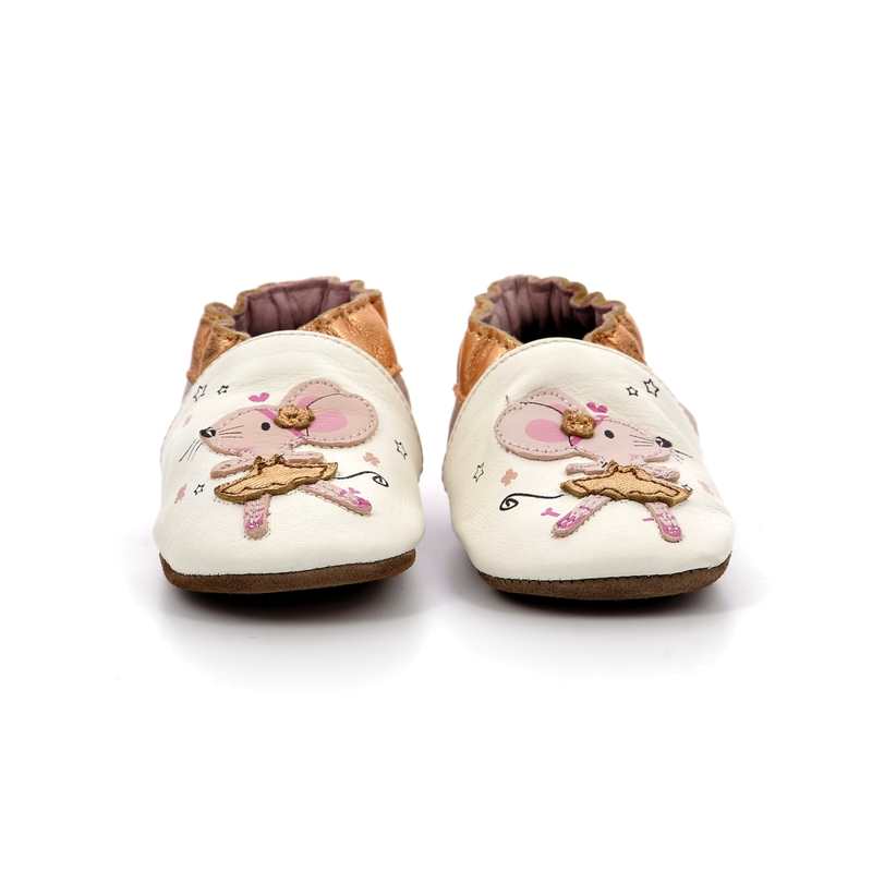 Chaussons cuir tannage vegetal Dancing Mouse