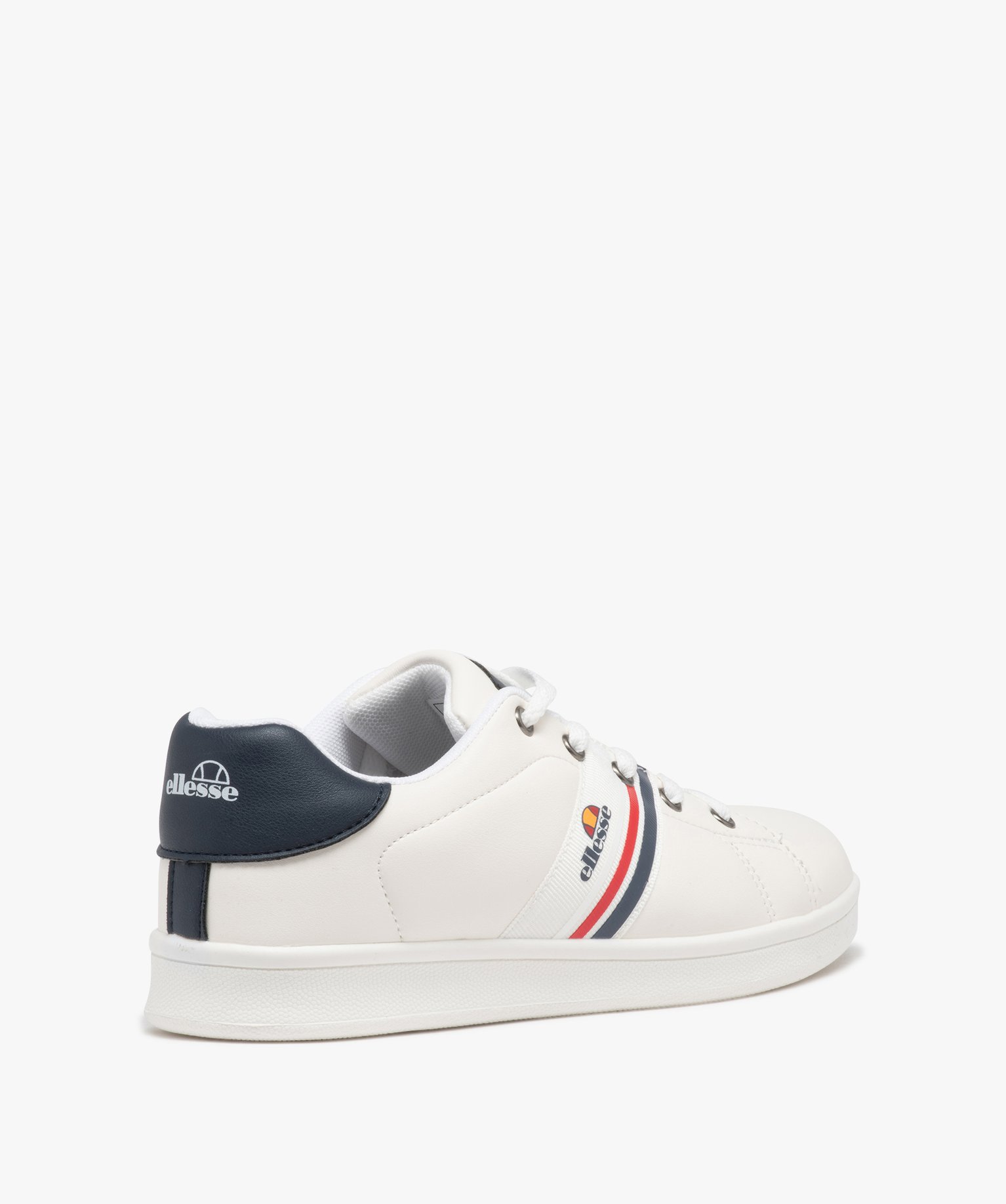 Baskets Garçon style rétro avec bandes tricolores et à la... blanc | GEMO