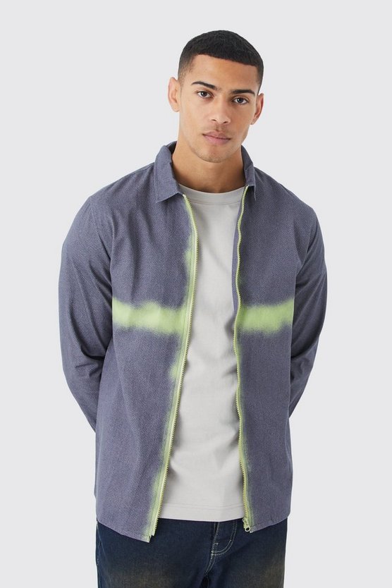 Oversize Overshirt mit Reißverschluss