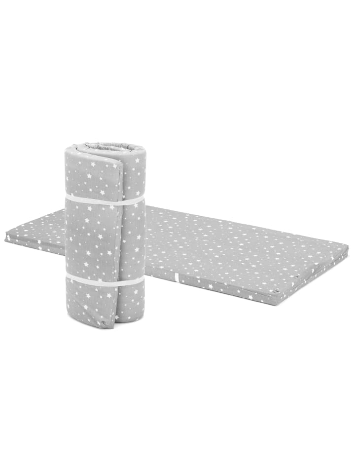fillikid Reisebettmatratze Exklusiv 120 x 60 cm in Stars Grau günstig kaufen 60x120 cm